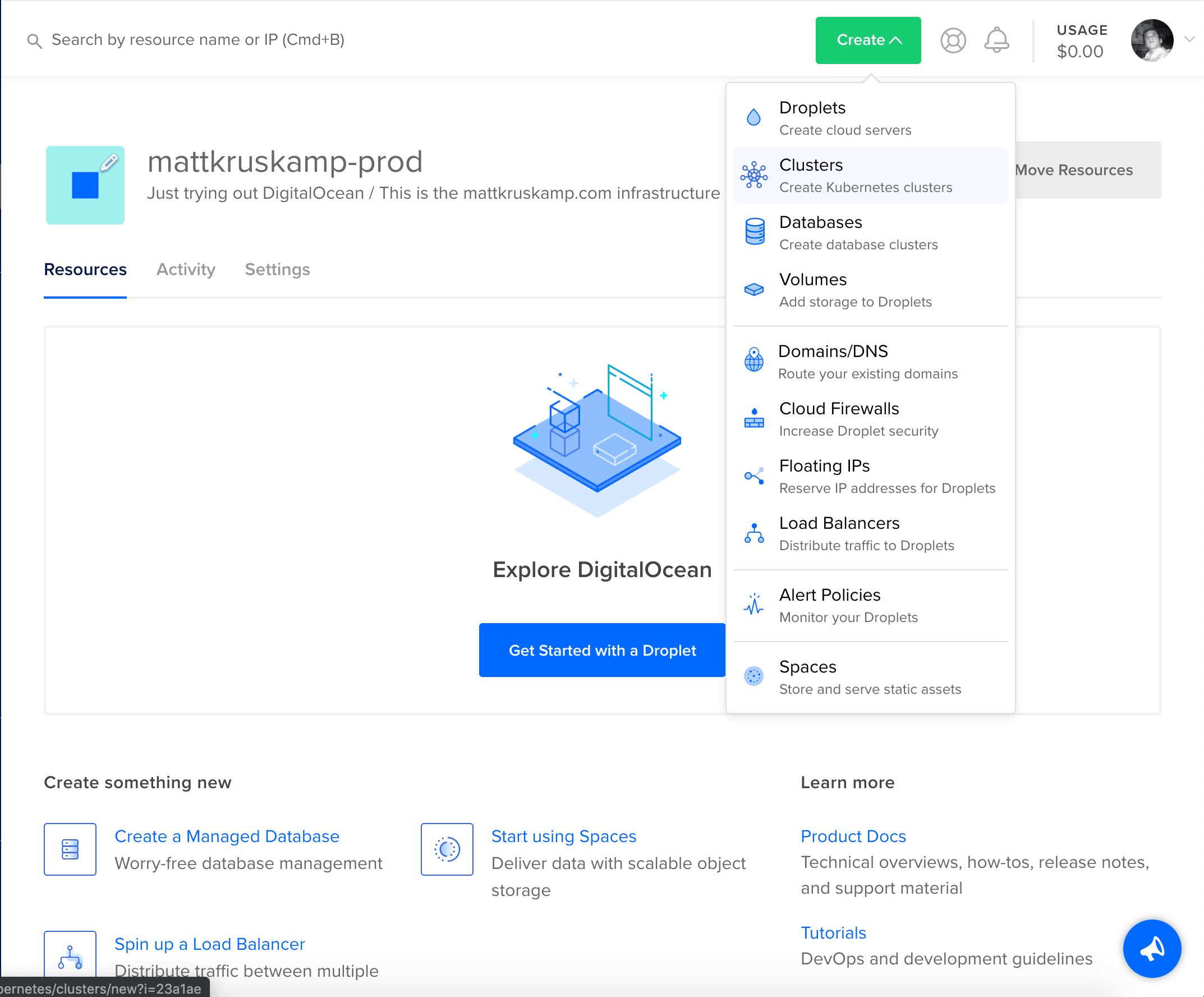 create cluster