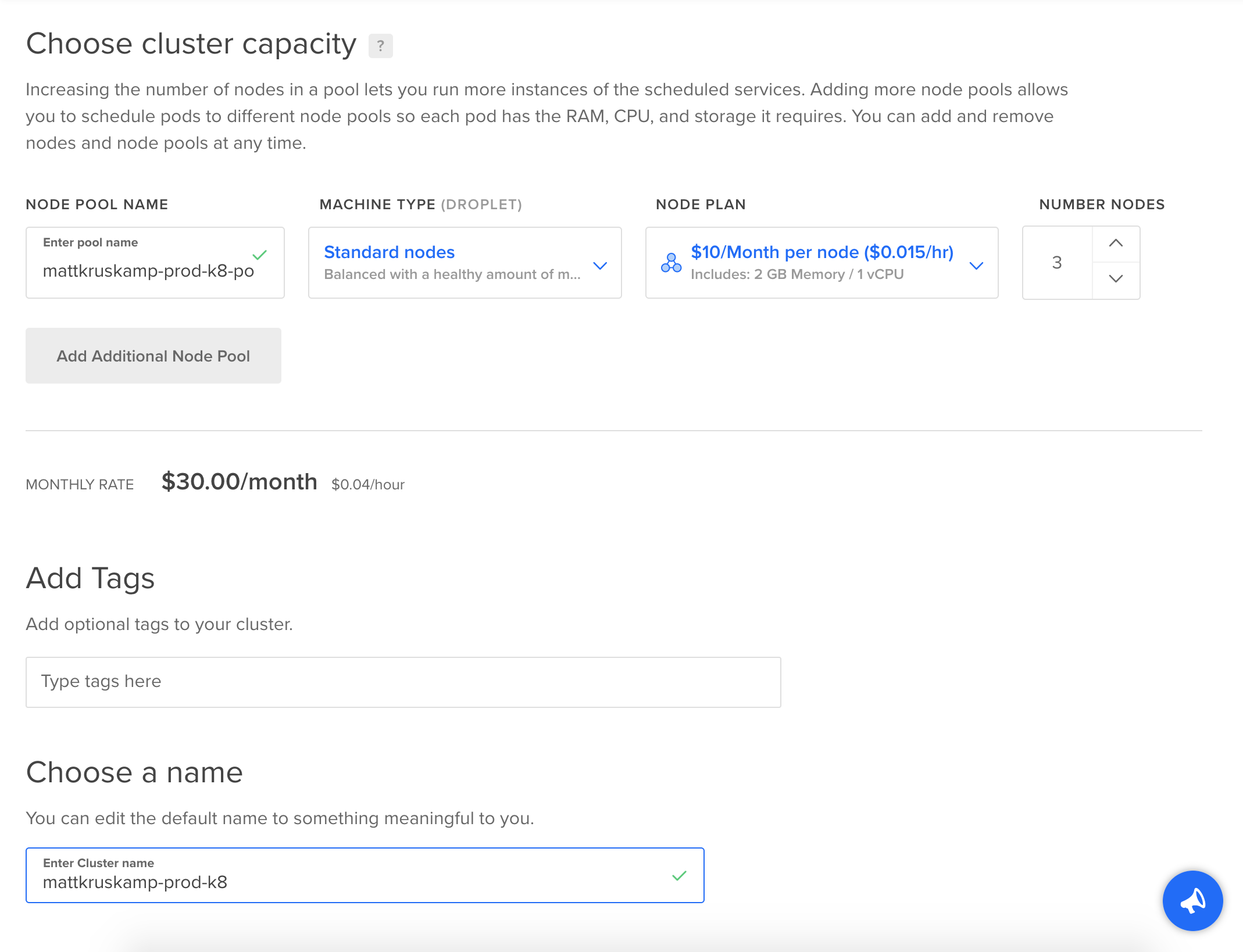 create a cluster