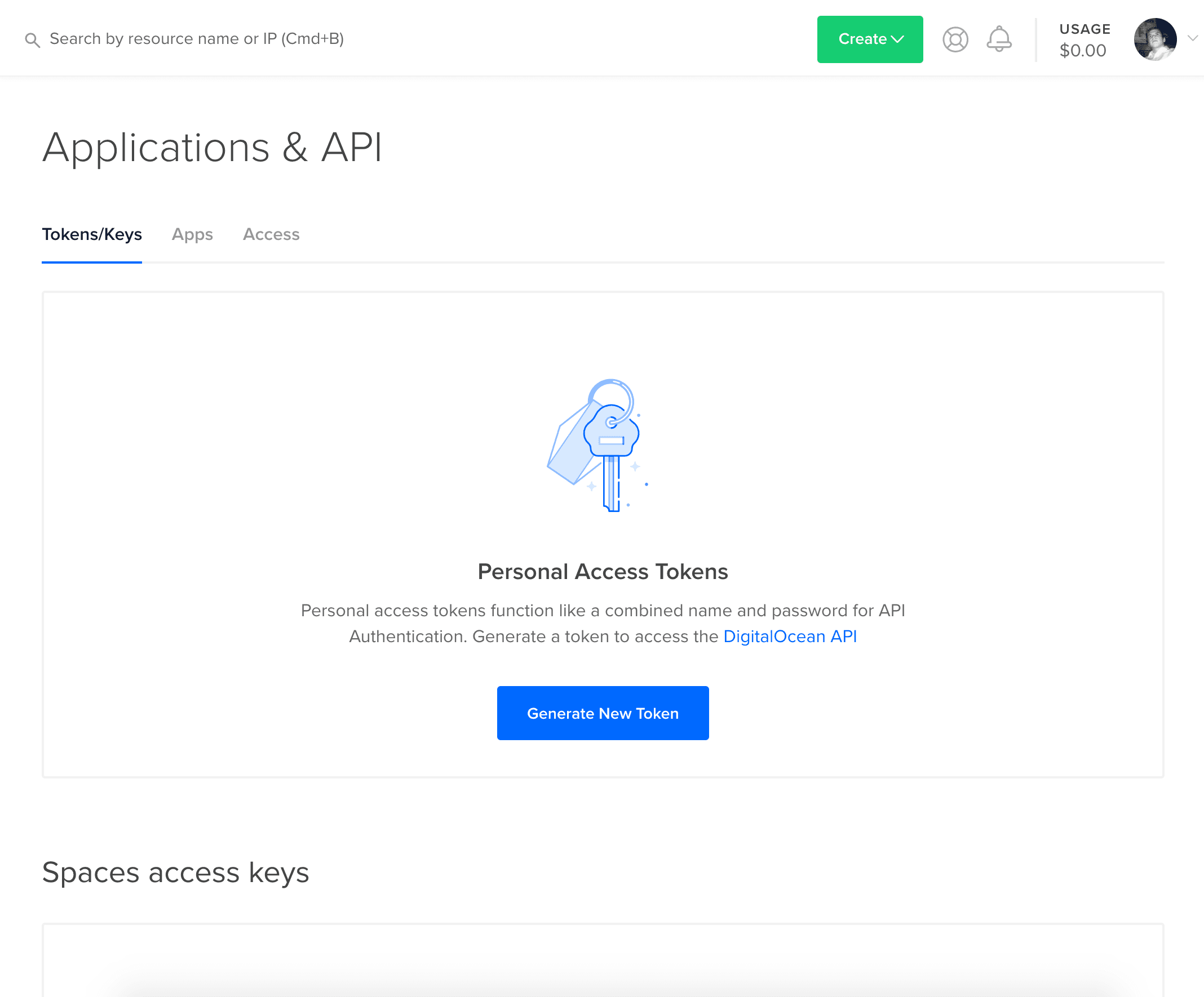 create access tokens