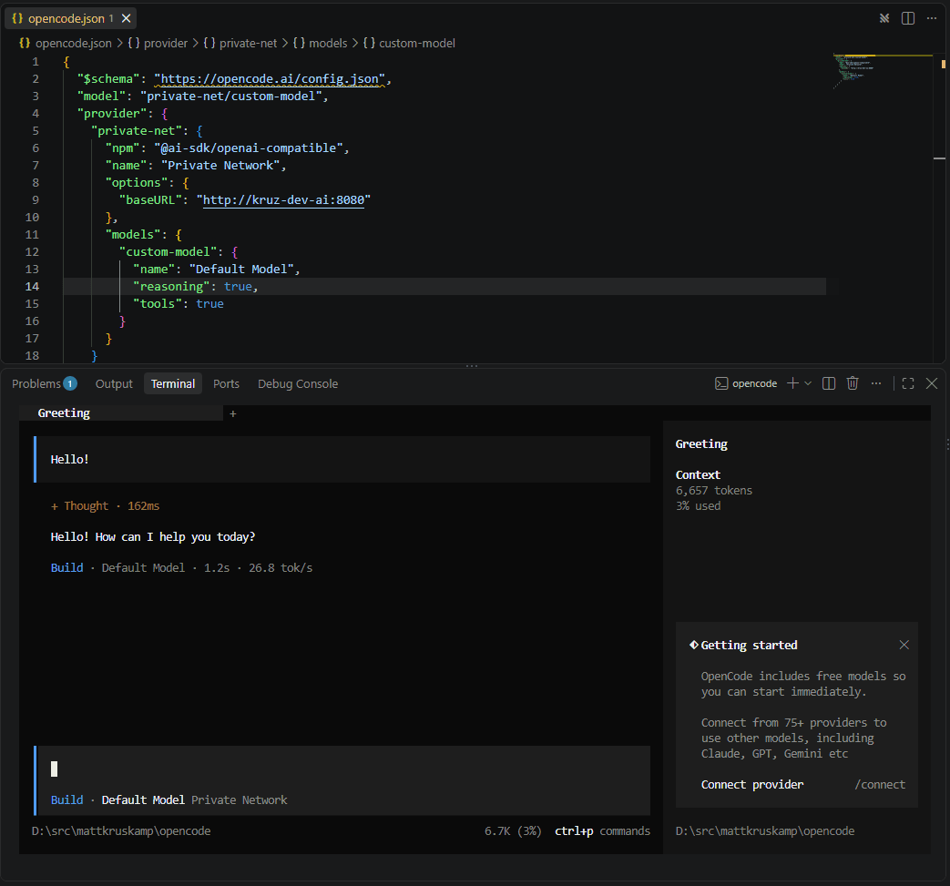 Open Code Configured