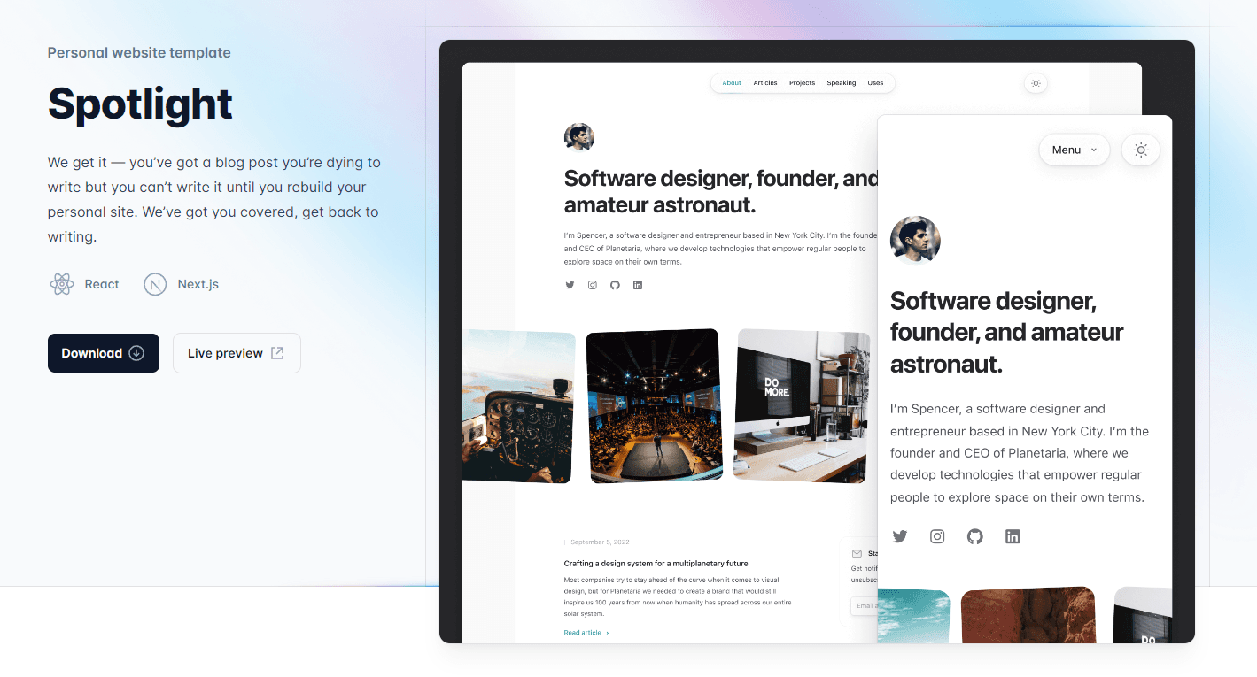 spotlight template