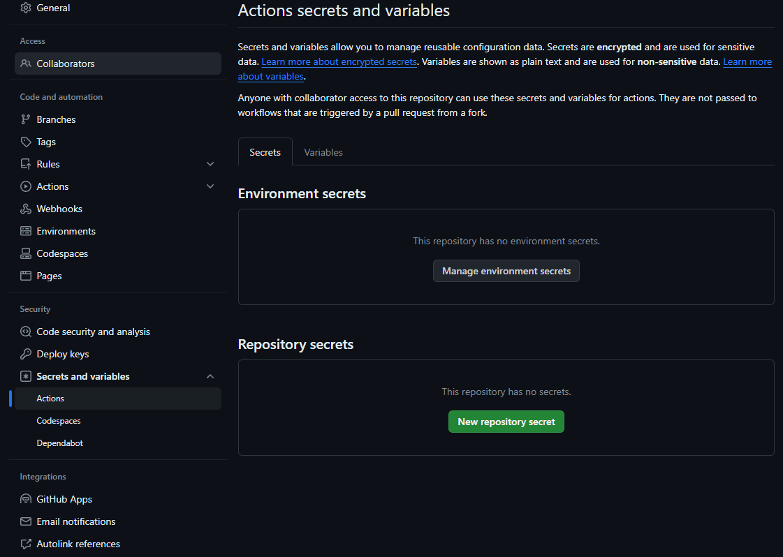 Set GitHub Token