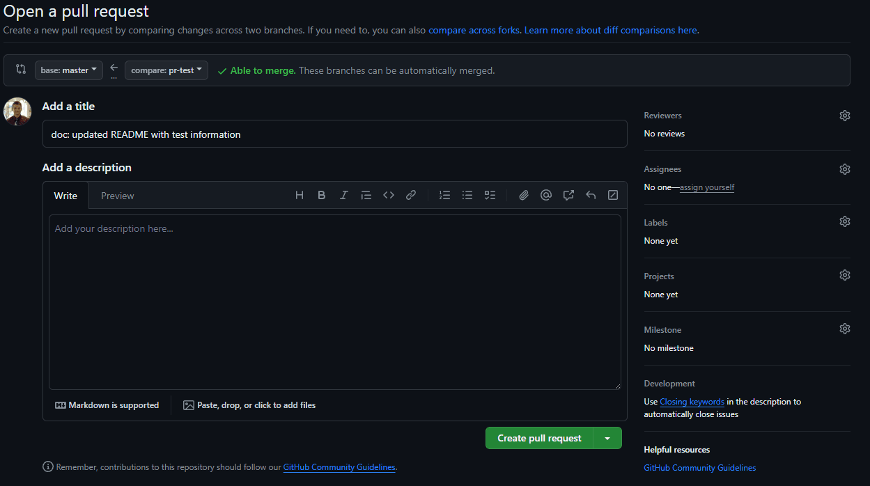 Pull request details
