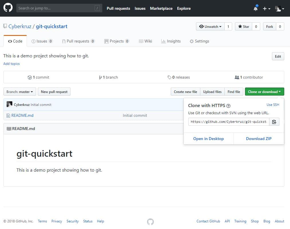 Copy GitHub url