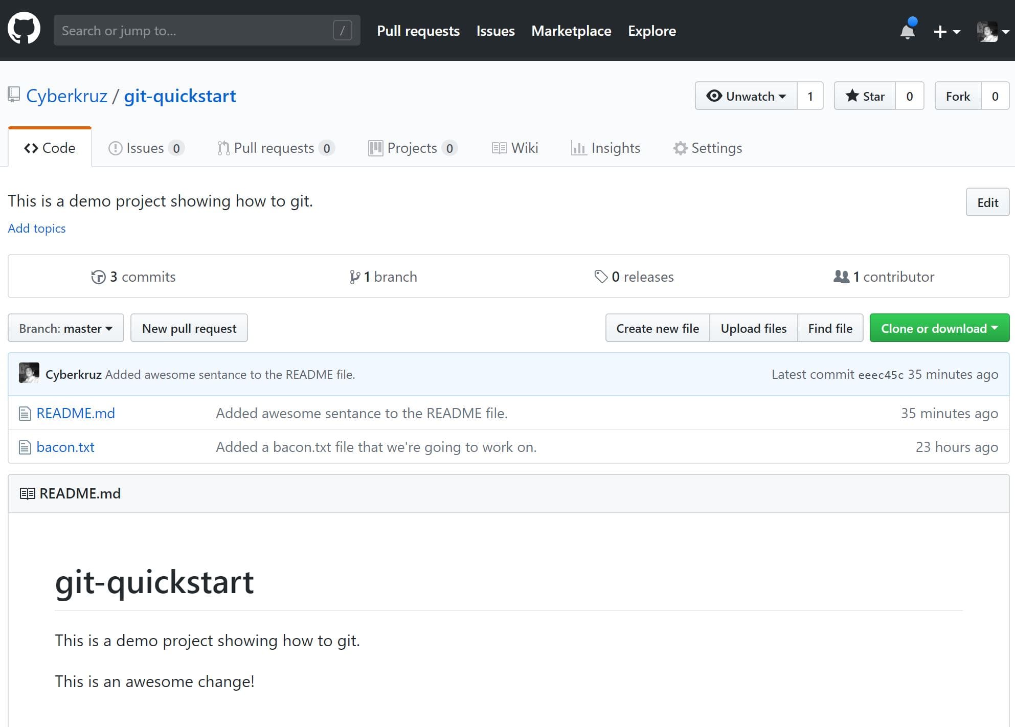 Updated README on GitHub